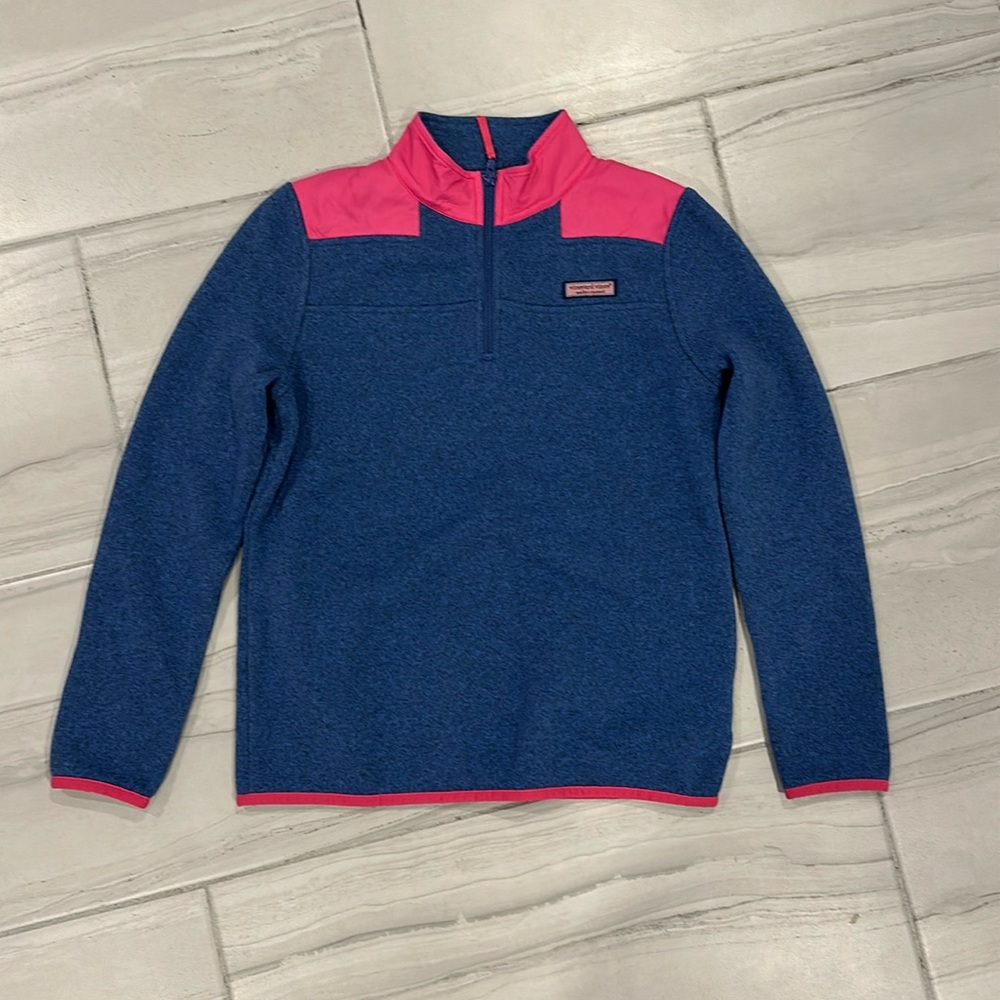 Girls Vineyard Vines Fleece Half Zip Sweater